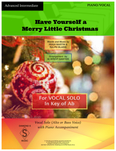 Free Sheet Music Have Yourself A Merry Little Christmas Vocal Solo With Piano In Key Of Ab Alto Or Bass