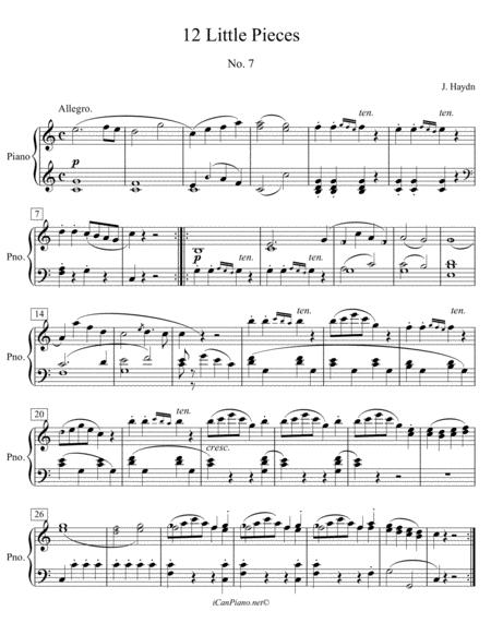 Haydn Little Piece No 7 Icanpiano Style Sheet Music