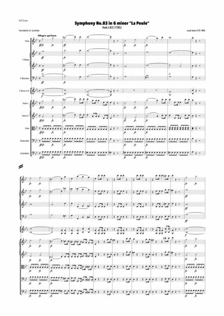 Haydn Symphony No 83 In G Minor Hob I 83 La Poule Sheet Music