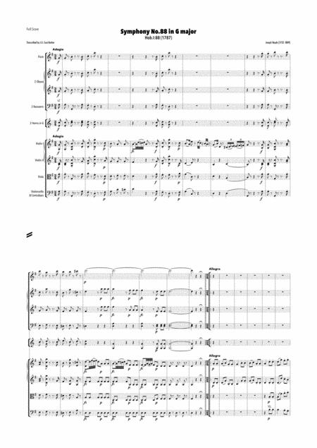 Haydn Symphony No 88 In G Major Hob I 88 Sheet Music