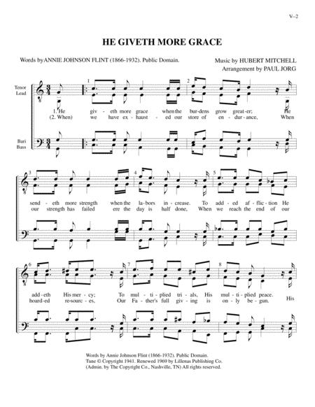 He Giveth More Grace Sheet Music