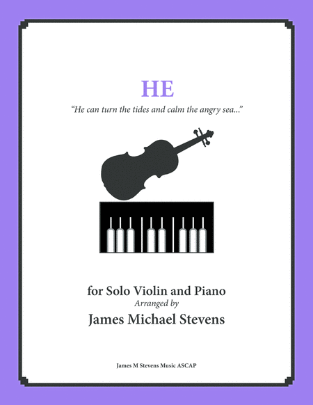 He Inspirational Music Violin Piano Sheet Music