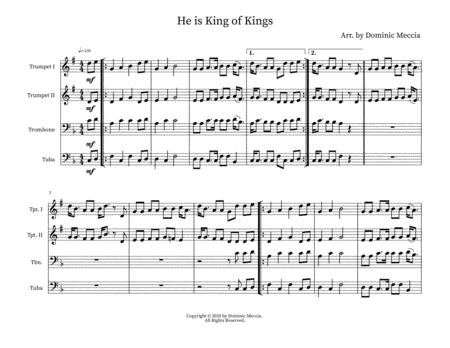 Free Sheet Music He Is King Of Kings Brass Quartet