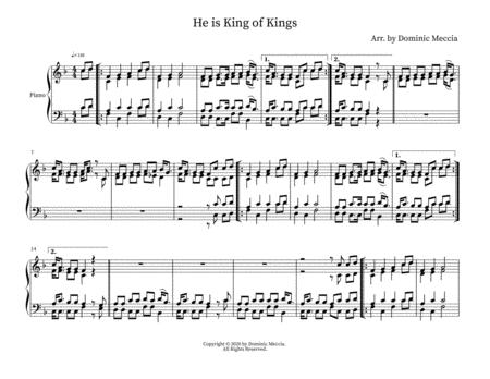 He Is King Of Kings Piano Sheet Music