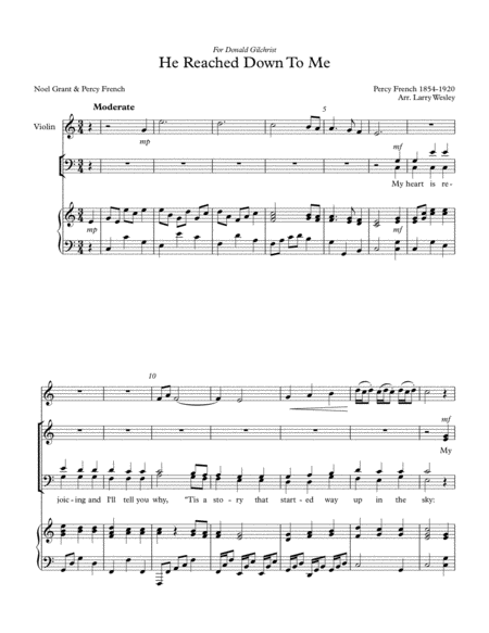 He Reached Down To Me Sheet Music