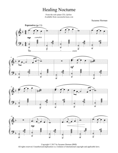 Free Sheet Music Healing Nocturne