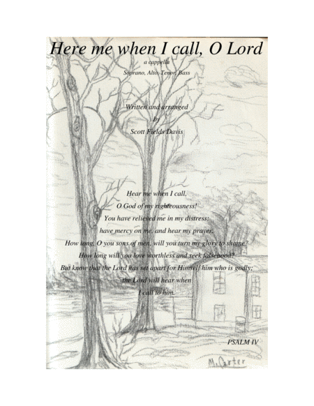 Hear Me When I Call O Lord Sheet Music