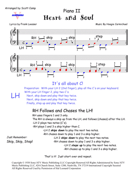 Heart And Soul Traditional Piano Duet For First Year Piano Sheet Music