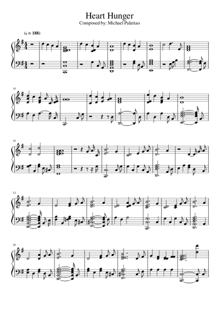 Heart Hunger Sheet Music