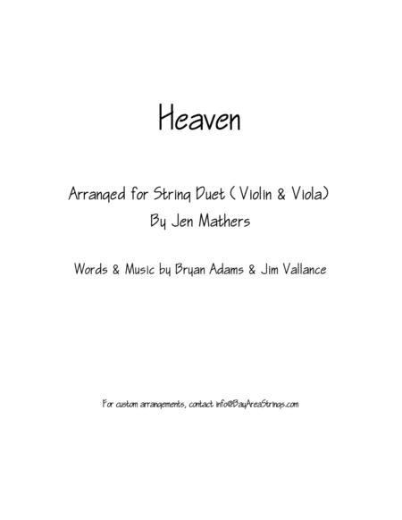 Free Sheet Music Heaven Violin Viola Duet