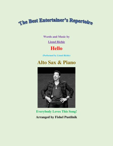 Hello For Alto Sax And Piano Jazz Pop Version Video Sheet Music