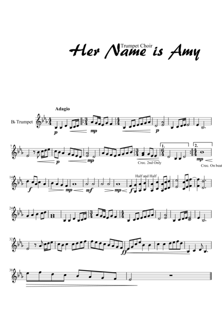 Her Name Is Amy Trumpet Choir Part 3 Sheet Music