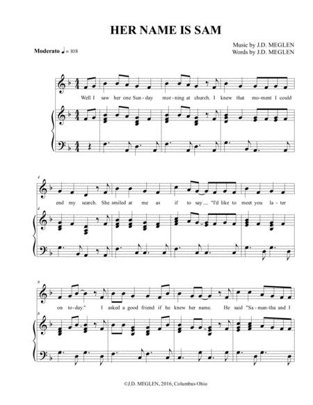 Free Sheet Music Her Name Is Sam