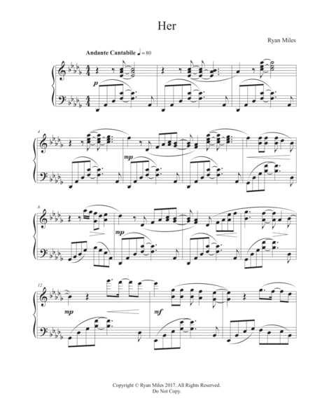 Free Sheet Music Her