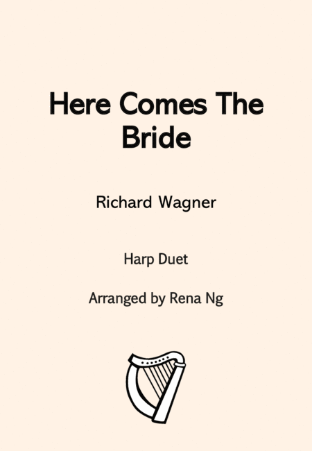 Free Sheet Music Here Comes The Bride Harp Duet Intermediate