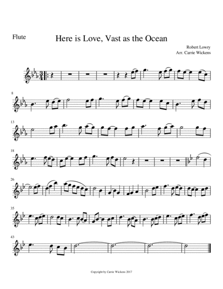 Here Is Love Vast As The Ocean Sheet Music