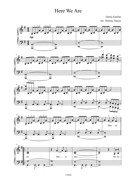 Free Sheet Music Here We Are