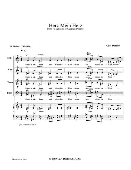 Free Sheet Music Herz Mein Herz