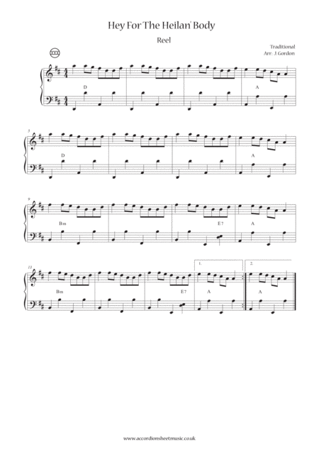 Free Sheet Music Hey For The Heilan Body