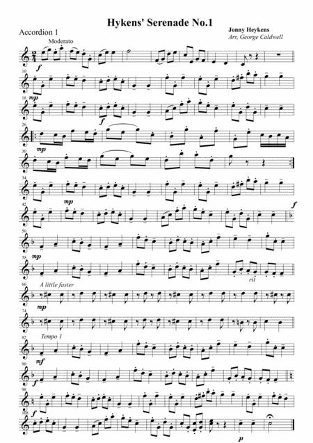 Free Sheet Music Heykens Serenade No 1