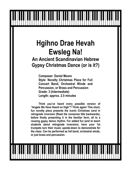 Hgihno Drae Hevah Ewsleg Na An Ancient Scandinavian Hebrew Gypsy Christmas Dance Or Is It Sheet Music