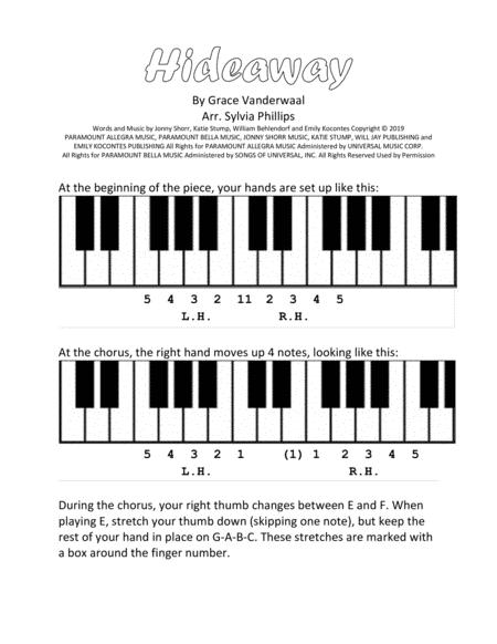 Free Sheet Music Hideaway For Beginner Piano