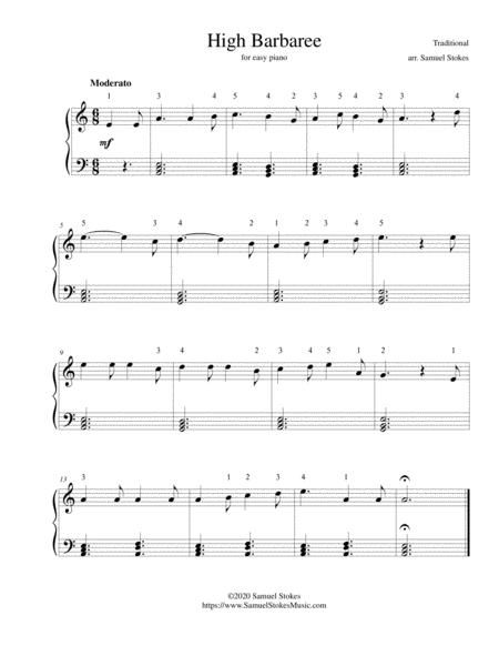 High Barbaree Coast Of High Barbary For Easy Piano Sheet Music