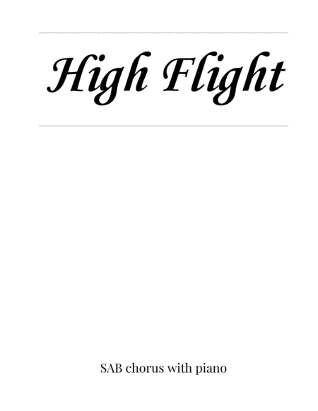 High Flight Sheet Music