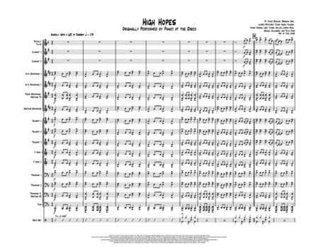 Free Sheet Music High Hopes Pep Band