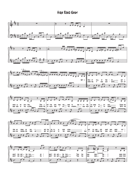 High Road Easy Sheet Music