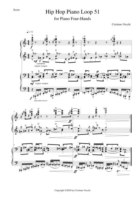 Free Sheet Music Hip Hop Piano Loop 51