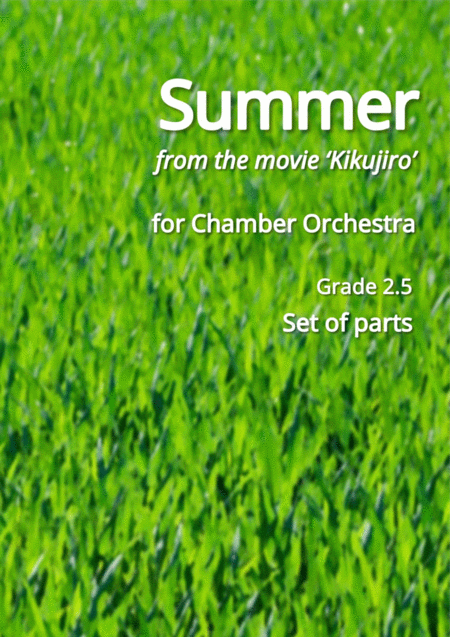 Hisaishi Joe Summer For Chamber Orchestra Set Of Parts Sheet Music