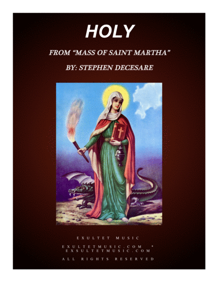 Holy From Mass Of Saint Martha Sheet Music