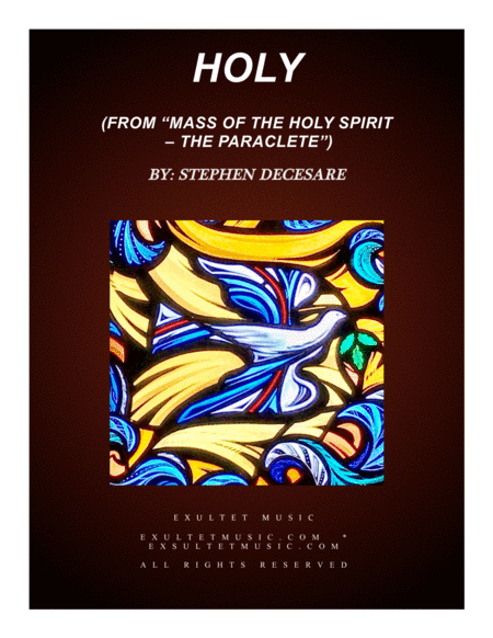 Free Sheet Music Holy From Mass Of The Holy Spirit The Paraclete