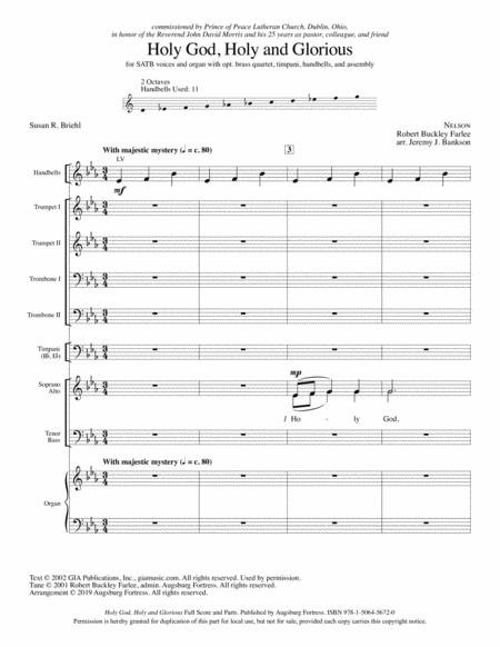 Free Sheet Music Holy God Holy And Glorious