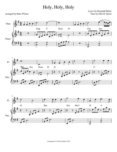 Free Sheet Music Holy Holy Holy Flute Solo