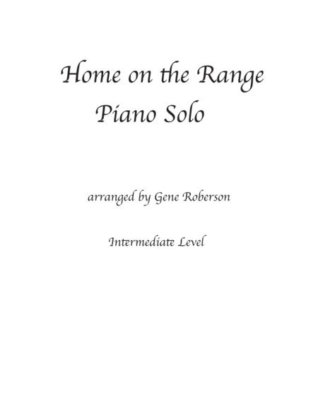 Home On The Range Piano Solo Sheet Music