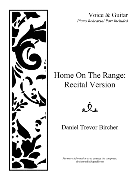 Home On The Range Recital Version Sheet Music