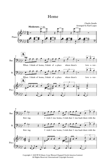 Free Sheet Music Home Ttbb