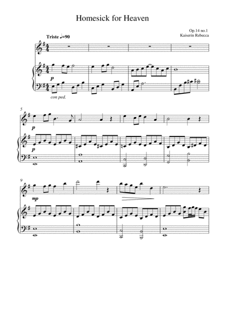 Free Sheet Music Homesick For Heaven