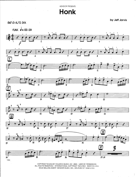 Free Sheet Music Honk 1st Tenor Saxophone