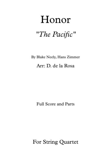 Honor The Pacific Main Title H Zimmer For Strings Horn Trumpet And Percussion Full Score And Parts Sheet Music