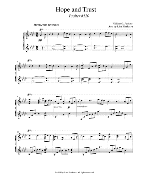 Free Sheet Music Hope And Trust Psalter 120