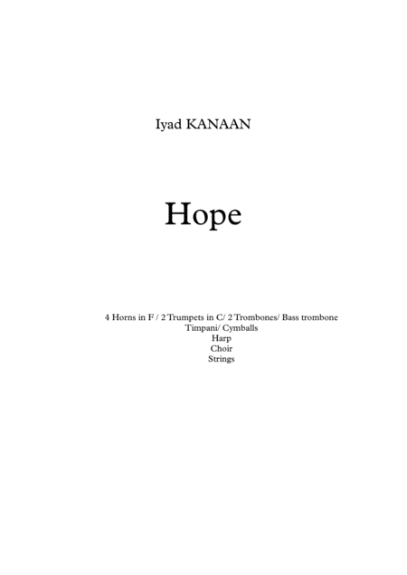 Hope For Orchestra Sheet Music