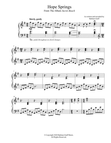 Free Sheet Music Hope Springs