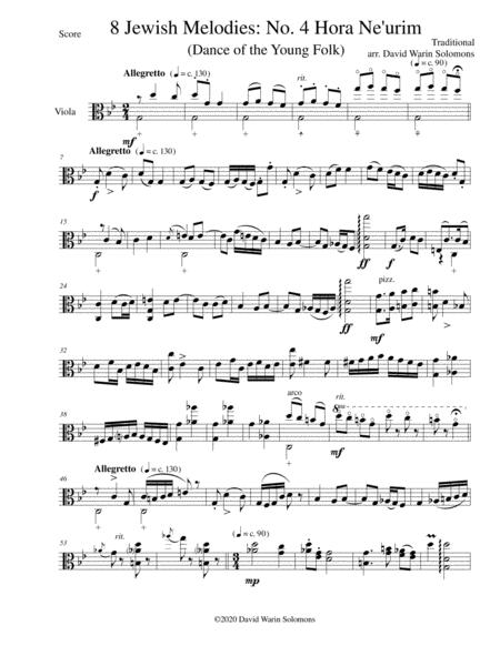 Hora Ne Urim Dance Of The Young Folk For Viola Solo Sheet Music