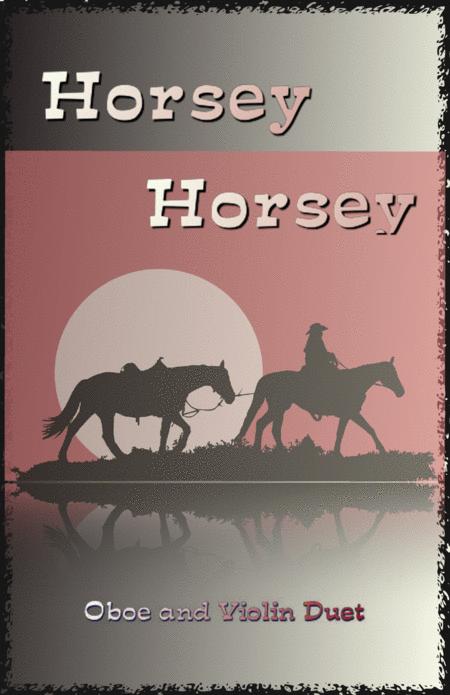 Horsey Horsey Nursery Rhyme For Oboe And Violin Duet Sheet Music