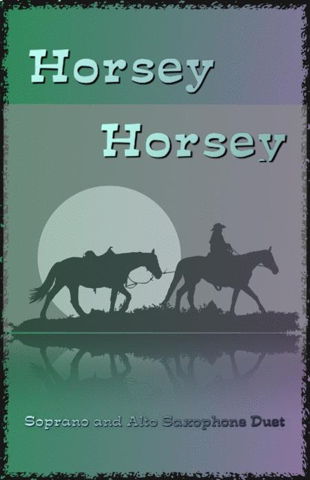 Horsey Horsey Nursery Rhyme For Soprano And Alto Saxophone Duet Sheet Music