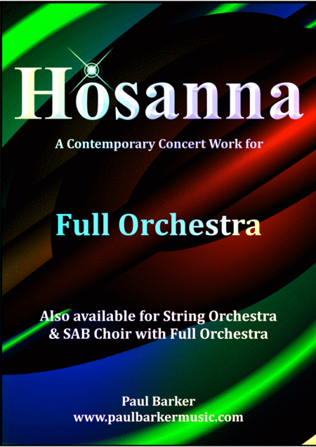 Free Sheet Music Hosanna Full Orchestra Score And Parts