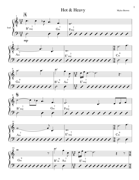 Free Sheet Music Hot Heavy Lead Sheet